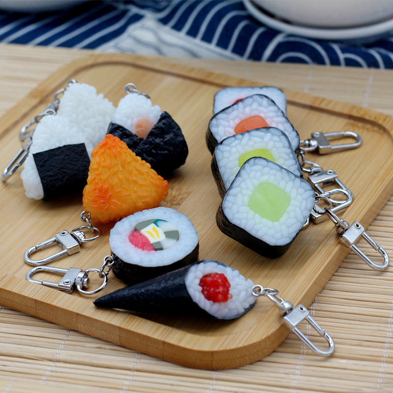Seaweed Snack - Symulowane jedzenie wisiorek PVC wodorosty bułka