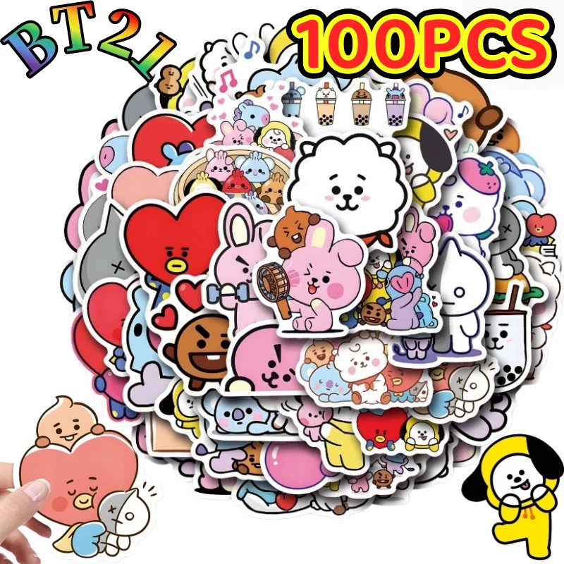 Cookies Pack - 100/200 szt. naklejek BT21 Chimmy Cooky